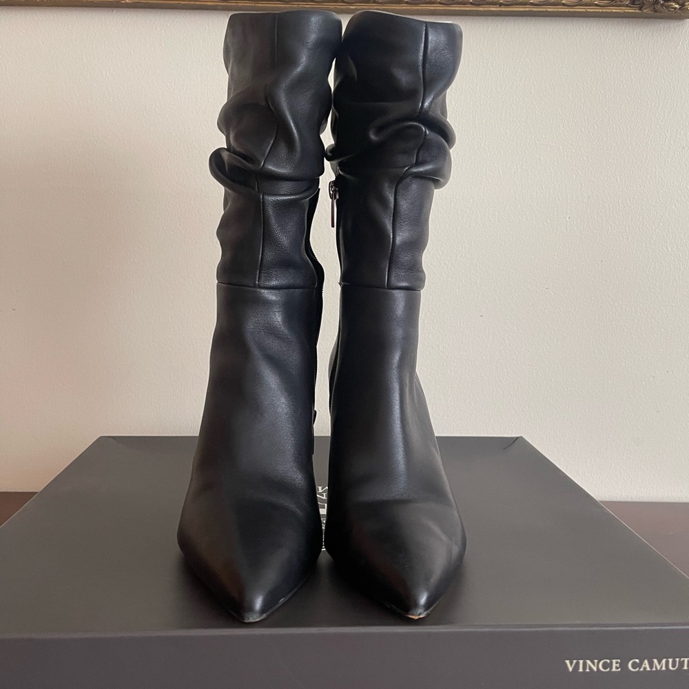 Vince Camuto Black Slouchy Boots